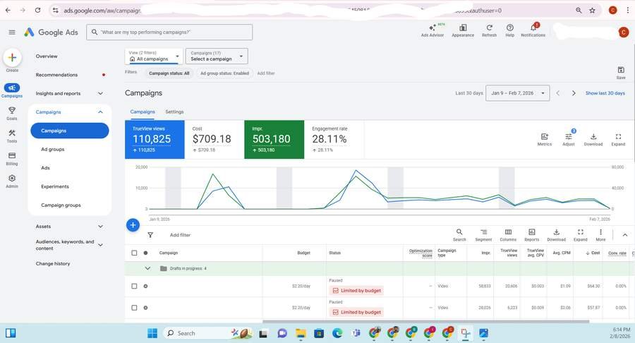 Google & YouTube Ads — January 2026 Campaign Results