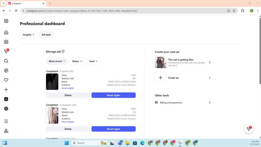 Ambrose — Social Media Ads Stats