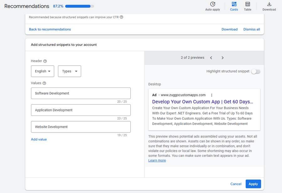 Google Ads 10 - Adding structured snippets to ads