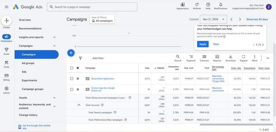 Google Ads 14 - campaigns