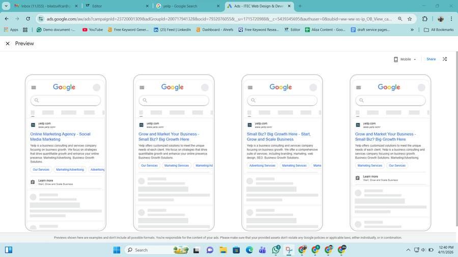 Google Search Ads 3 - Yeilp Inc.